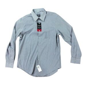 NWT men’s Van Heusen flex check dress button down shirt size large (16 32/33)
